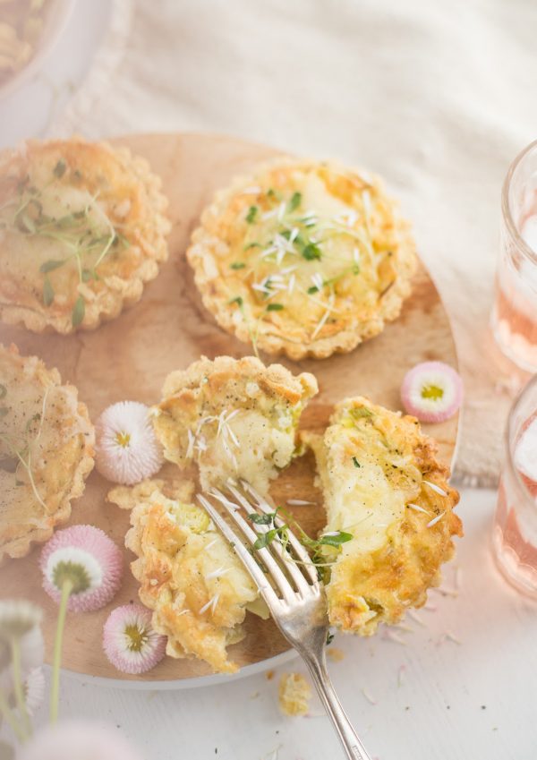 Mini Kartoffel Lauch Quiche mit Salat – detail lovin