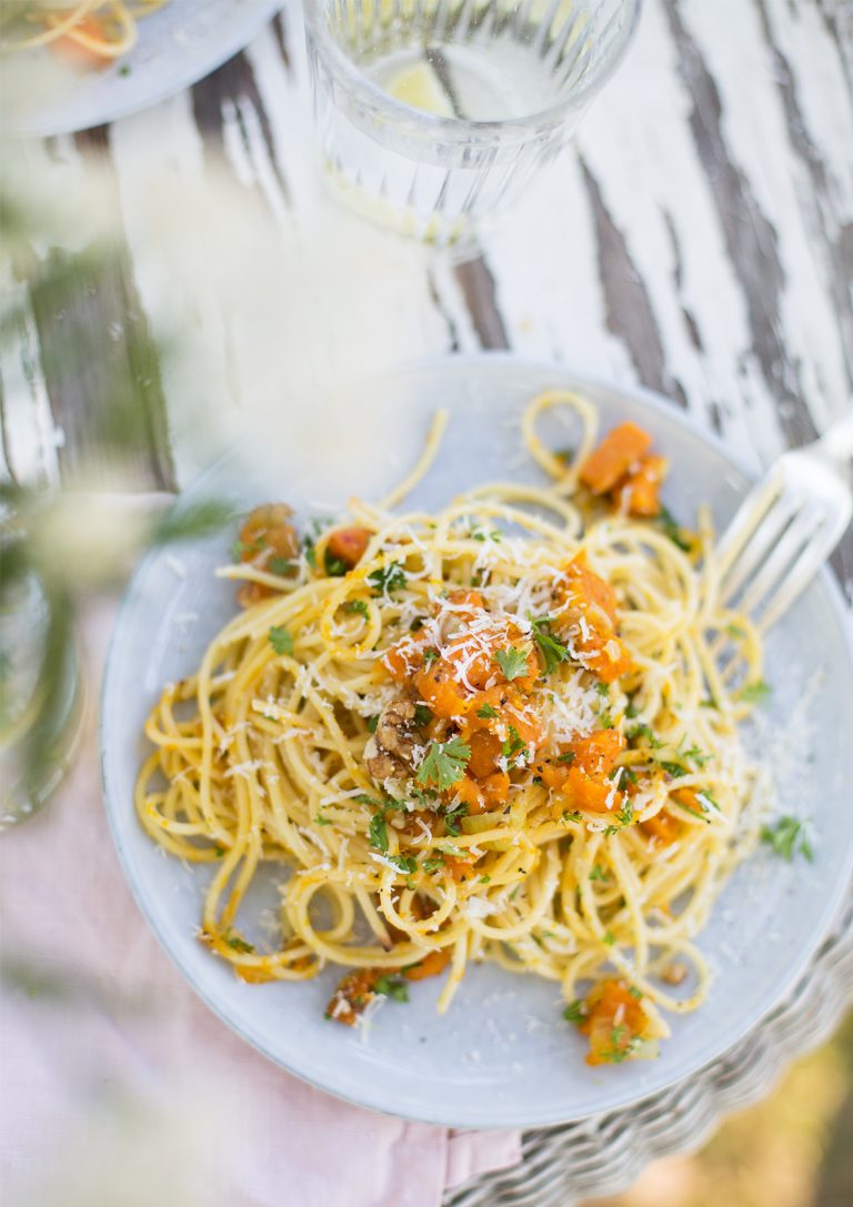 Outdoor Studio – Spaghetti mit Kürbis & Süßkartoffel