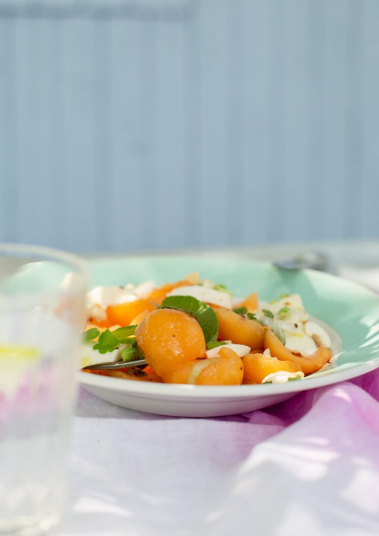 Honigmelonen Mozzarella Salat – detail lovin
