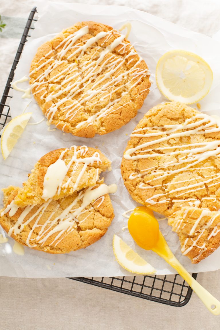 Lemon Curd Cookies mit gemahlenen Mandeln