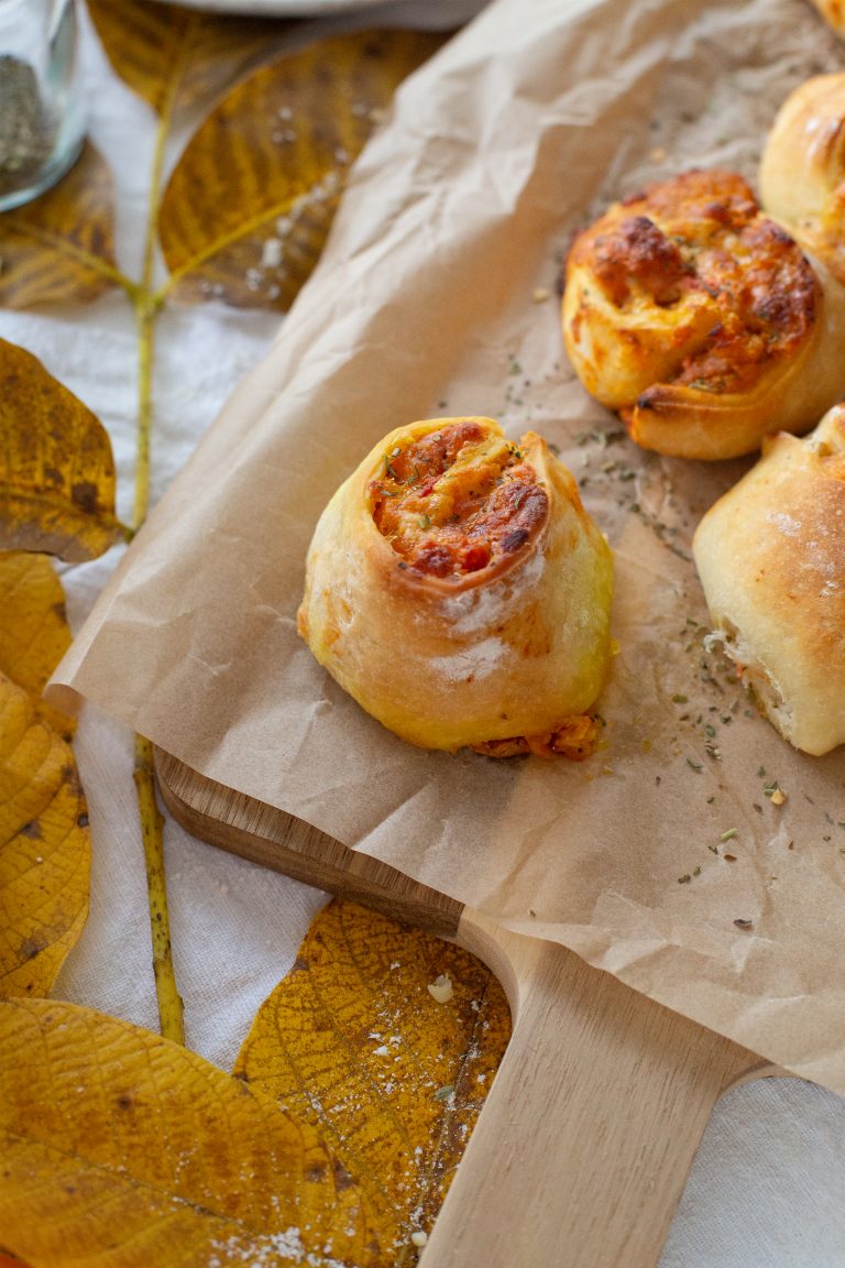 Köstliche Kürbis-Pizzaschnecken